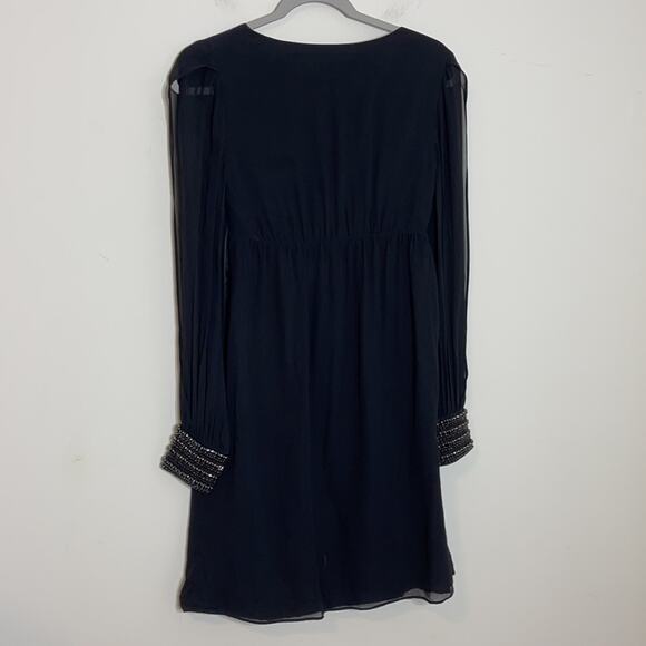 Trina Turk Black Jewel Split Sleeves Dress Size 0 - Picture 5 of 12